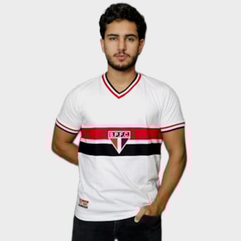 Camisa Sao Paulo Retrô 1969 Branca - Masculino