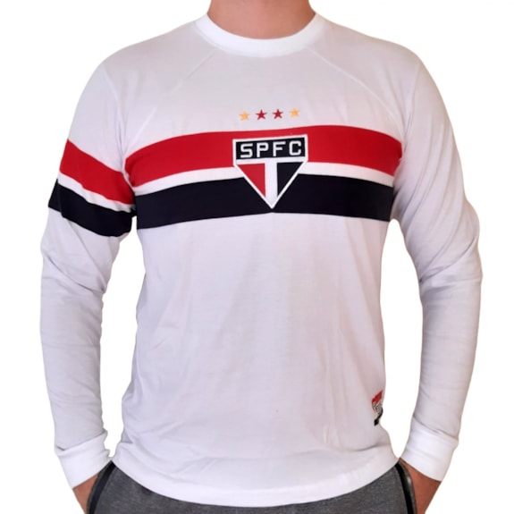 Camisa São Paulo Retrô Tri Mundial 2005 Manga Longa - Masculino