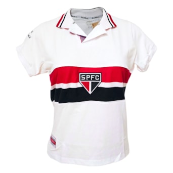 Camisa São Paulo Retrômania Baby Look Bi Mundial 92/93 - Feminina