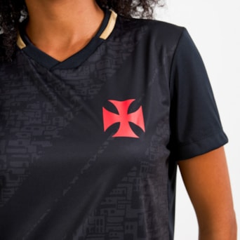 Camisa Vasco Da Gama Baby Look Valor Gold - Feminina