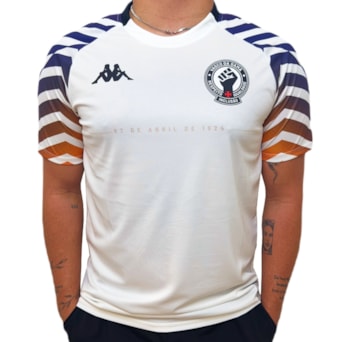 Camisa Vasco da Gama Kappa 2024 Aquecimento Branca - Masculino