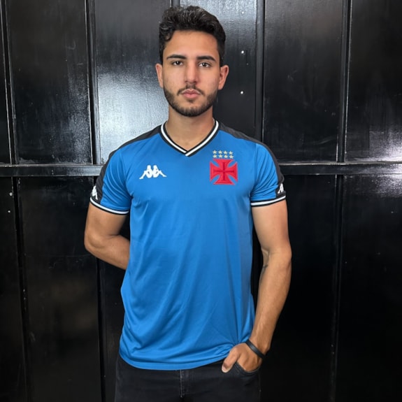 Camisa Vasco da Gama Kappa 2024 Goleiro Azul - Masculino