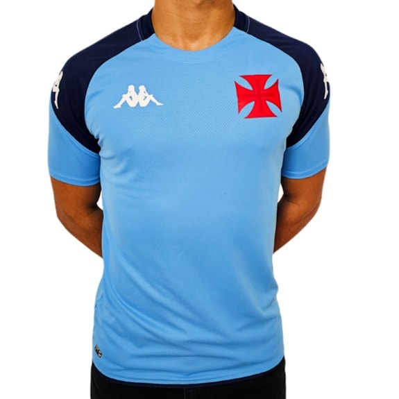 Camisa Vasco da Gama Kappa 2024 Treino Goleiro Azul - Masculino