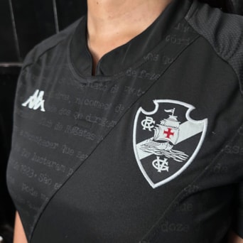 Camisa Vasco da Gama Kappa 2024 Uniforme 3 Preto - Feminina