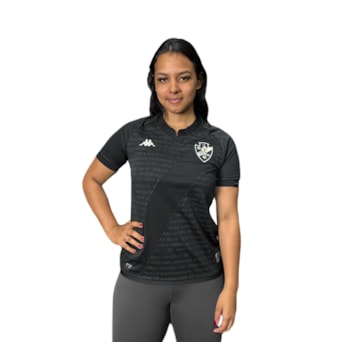 Camisa Vasco da Gama Kappa 2024 Uniforme 3 Preto - Feminina