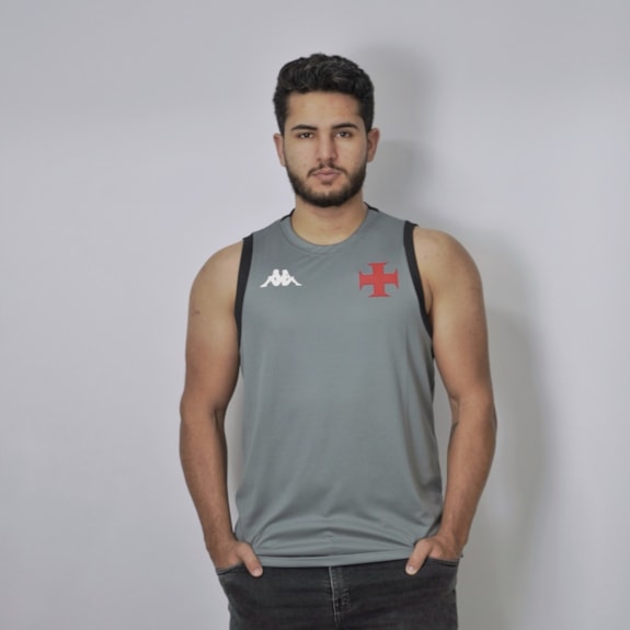 Camisa Vasco da Gama Kappa 2025 Regata Treino Chumbo - Masculino