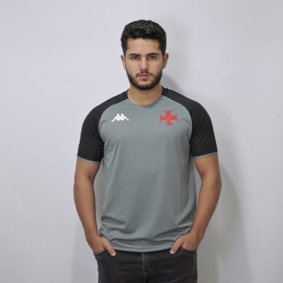 Camisa Vasco da Gama Kappa 2025 Treino Chumbo - Masculino