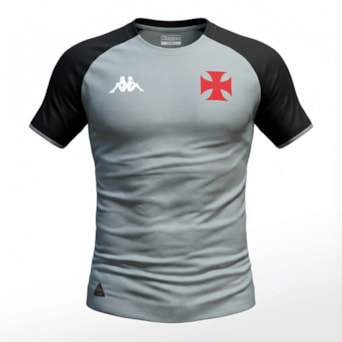 Camisa Vasco da Gama Kappa 2025 Treino Chumbo - Masculino
