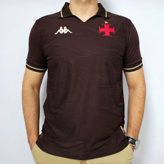 Camisa Vasco da Gama Kappa 2025 Uniforme 3 Plus Size Torcedor - Masculino