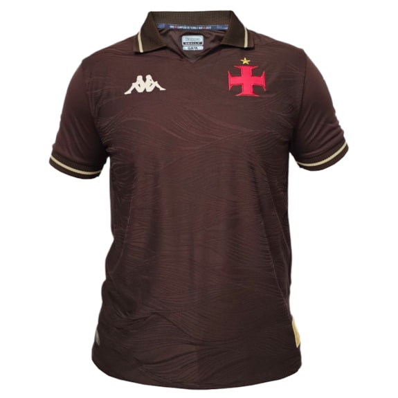Camisa Vasco da Gama Kappa 2025 Uniforme 3 Plus Size Torcedor - Masculino