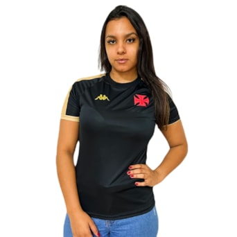 Camisa Vasco da Gama Kappa Baby Look Supporter Gold - Feminina
