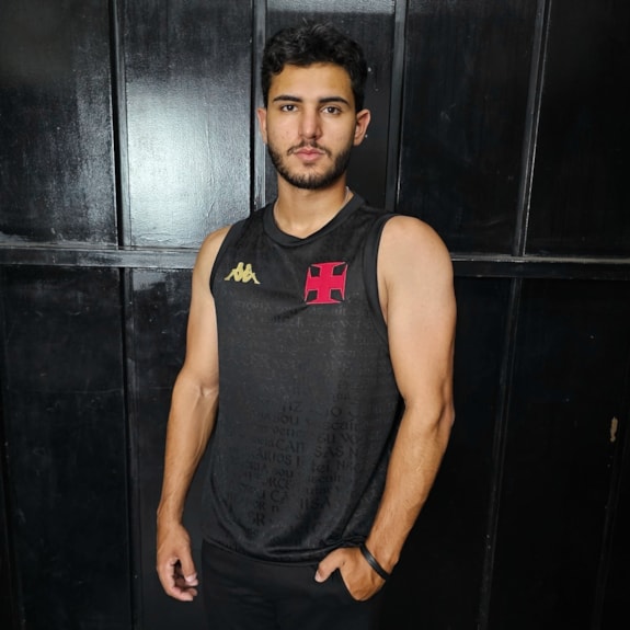 Camisa Vasco Da Gama Kappa Regata Urban Símbolo Preto - Masculino