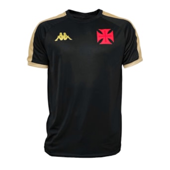 Camisa Vasco da Gama Kappa Supporter Gold Preta - Masculino
