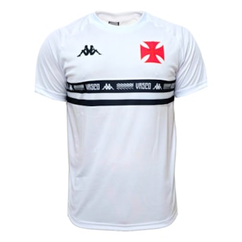 Camisa Vasco da Gama Kappa Supporter Stripe Branca - Masculino