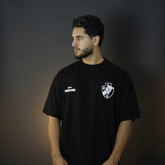 Camisa Vasco Da Gama Oversized Approve Almirante Preta - Masculino