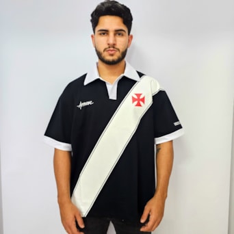 Camisa Vasco Da Gama Polo Oversized Approve Faixa - Masculino
