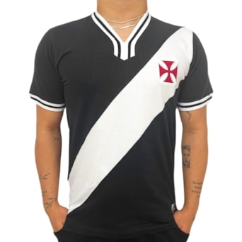 Camisa Vasco da Gama Retrô 1974 Dinamite 10 Preta - Masculino