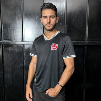 Camisa Vasco da Gama Retrô Jacquard 1974 Dark - Masculino