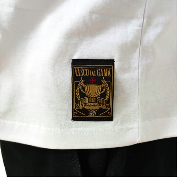 Camisa Vasco da Gama Retrô Polo Paris 1957 Branca - Masculino