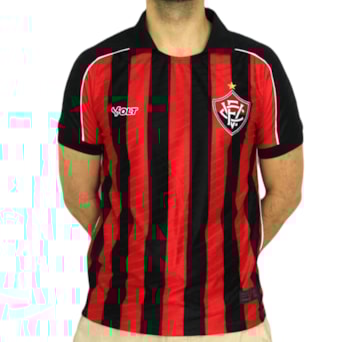 Camisa Vitória Jogo 1 2025 Rubro Negro - Masculino