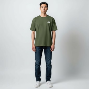 Camiseta Adidas Casual Own 3 Listras - Masculino