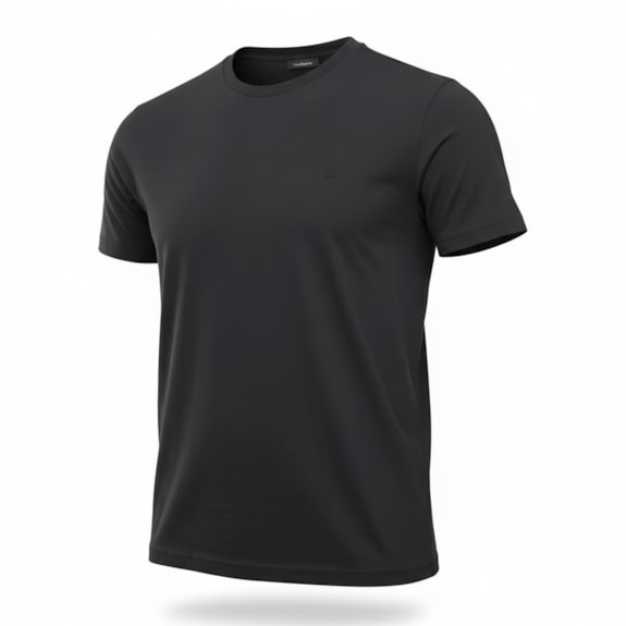 Camiseta Básica Algodão Dx Logo Preto - Masculino