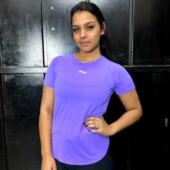 Camiseta Fila Bio III Poliamida Lilás - Feminina