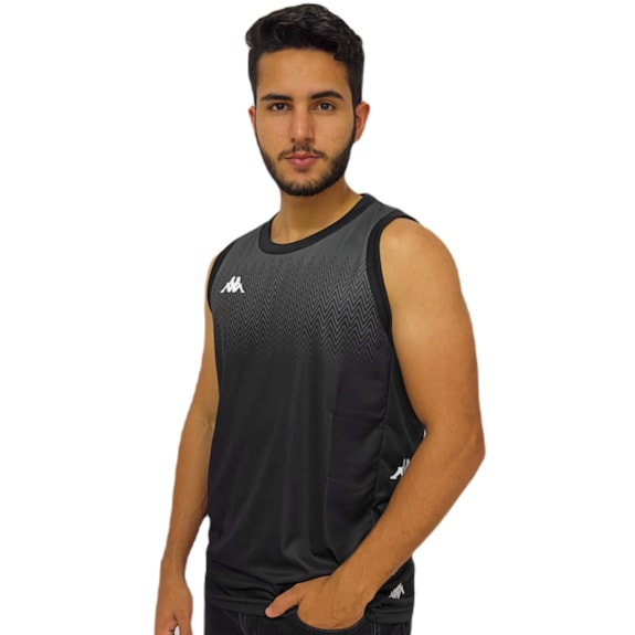 Camiseta Kappa Regata Cuttings Preta - Masculino