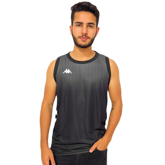 Camiseta Kappa Regata Cuttings Preta - Masculino