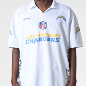 Camiseta LA Chargers Approve NFL Polo Oversized Branca II - Masculino
