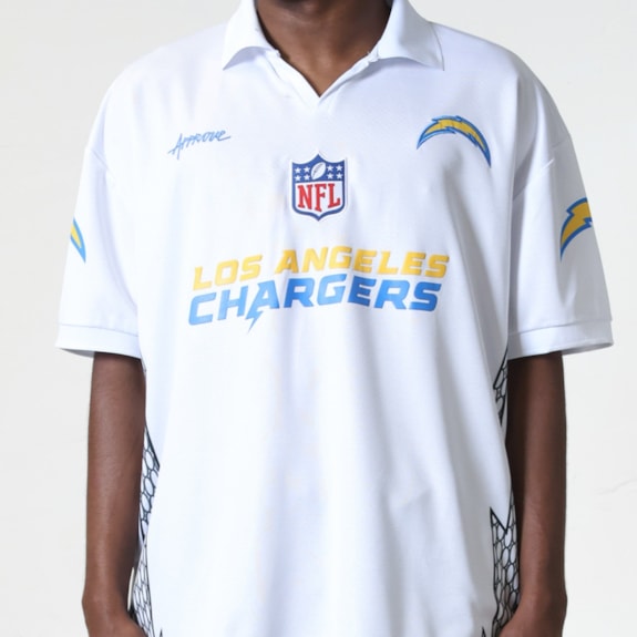 Camiseta LA Chargers Approve NFL Polo Oversized Branca II - Masculino