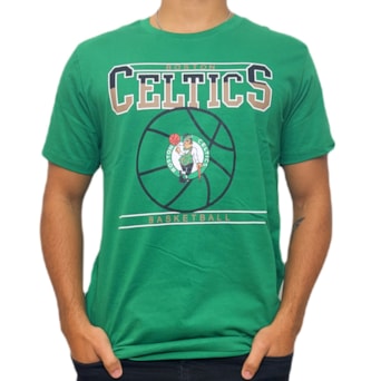 Camiseta NBA Boston Celtics Basquete Box Out Verde - Masculino