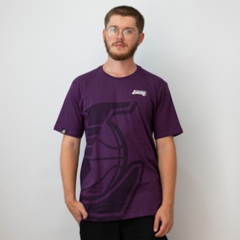 Camiseta NBA La Lakers Fullface Símbolo Roxo - Masculino