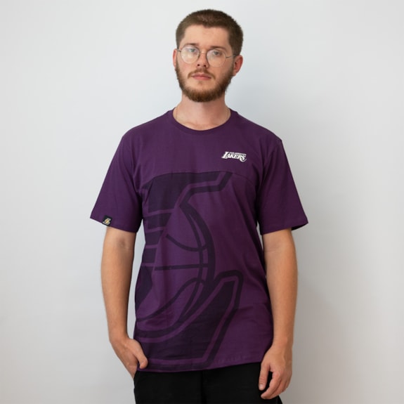 Camiseta NBA La Lakers Fullface Símbolo Roxo - Masculino