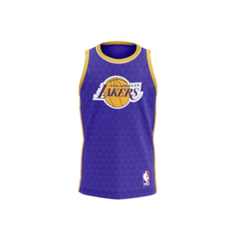 Camiseta NBA La Lakers Regata Terms Roxo - Infantil