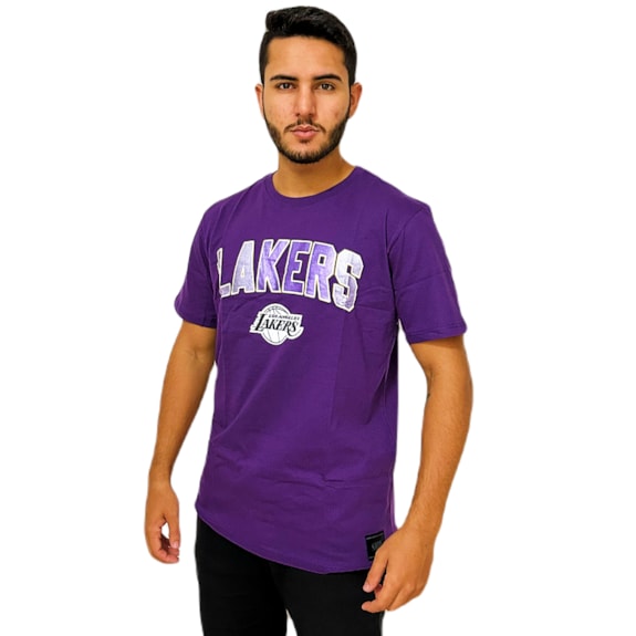 Camiseta NBA Lakers Metallic Basquete - Masculino