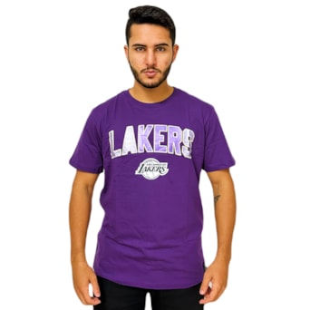 Camiseta NBA Lakers Metallic Basquete - Masculino