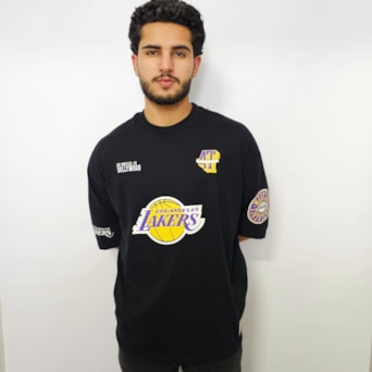 Camiseta NBA Oversized LA Lakers Pennant - Masculino