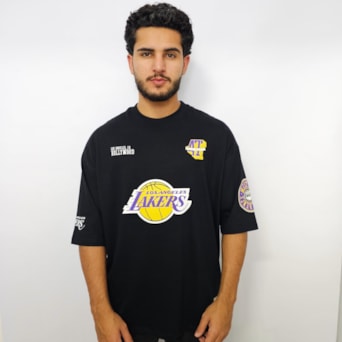 Camiseta NBA Oversized LA Lakers Pennant - Masculino
