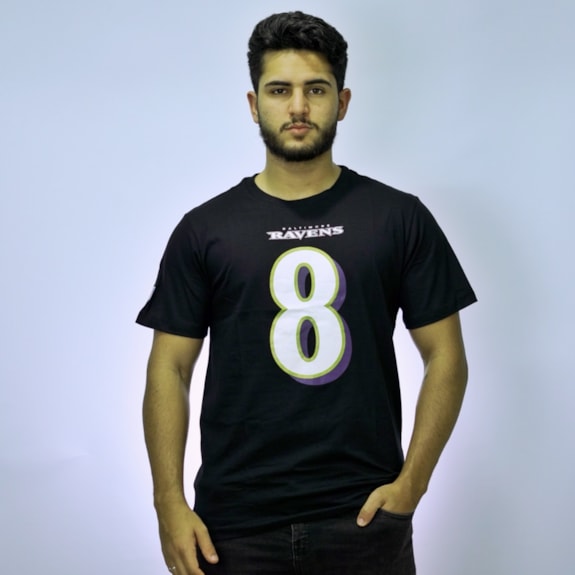 Camiseta NFL Baltimore Ravens Jackson 8 Preto - Masculino