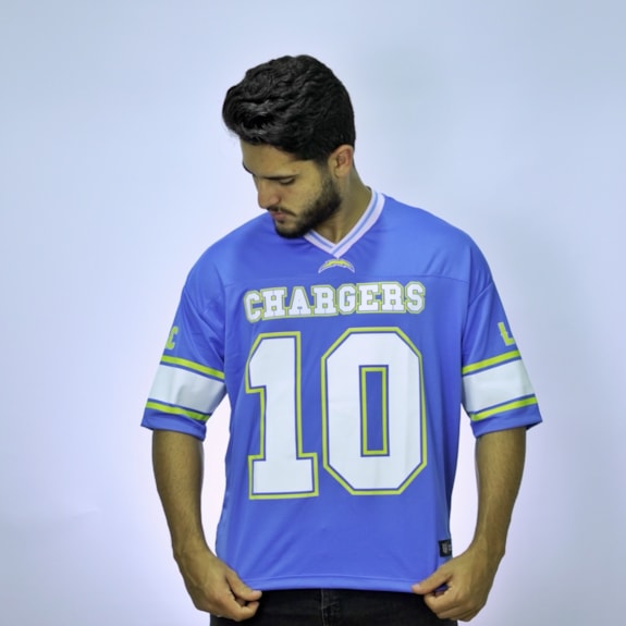 Camiseta NFL LA Charges Oversized Justin Herbert - Masculino