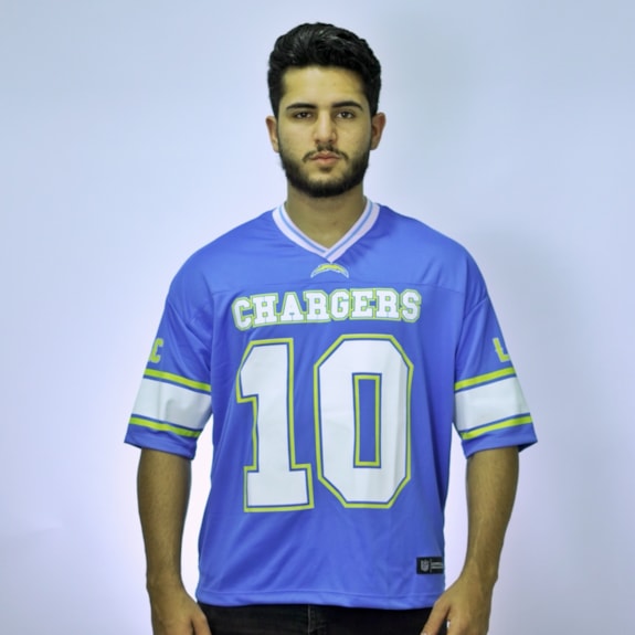 Camiseta NFL LA Charges Oversized Justin Herbert - Masculino