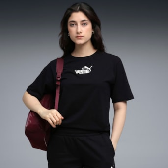 Camiseta Puma Essencial Nature 2.0 Relaxed Tee Preto - Feminino