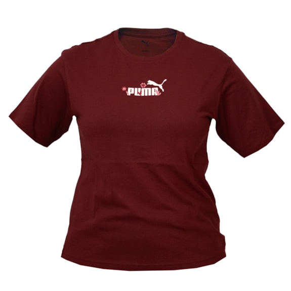Camiseta Puma Essencial Nature 2.0 Relaxed Tee Vinho - Feminino