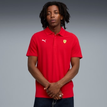 Camiseta Puma Ferrari Polo Sportswear Vermelho - Masculino