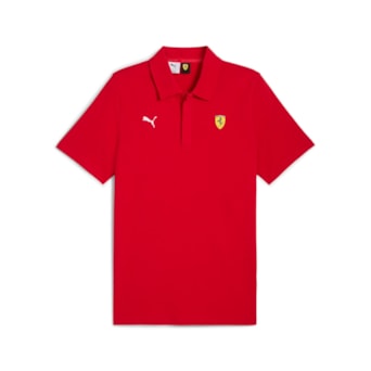 Camiseta Puma Ferrari Polo Sportswear Vermelho - Masculino