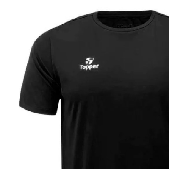 Camiseta Topper Fut Classic Plus Size Preto - Masculino