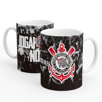 Caneca Corinthians Porcelana 300ml - Oficial