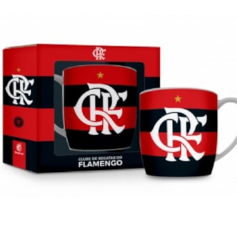 Caneca Flamengo Porcelana Urban 300ml Oficial