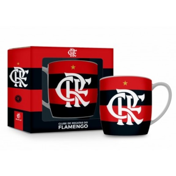 Caneca Flamengo Porcelana Urban 300ml Oficial